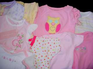   USED BABY GIRL LOT NEWBORN 0 3 3 6 MONTHS SUMMER CLOTHES LOT OUTFIT