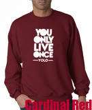 YOLO You Only Live Once Drake Wayne Take Care Young Money Crew Neck 