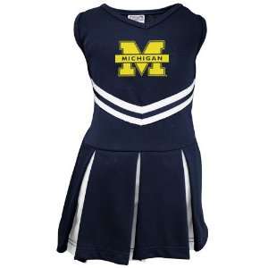  Michigan Wolverines Youth Navy Blue Cheerleader Dress 