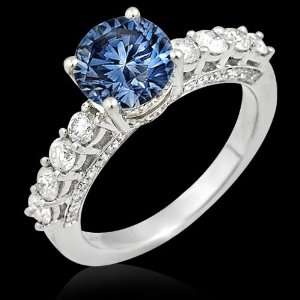   75 carats blue diamond engagement ring white gold 