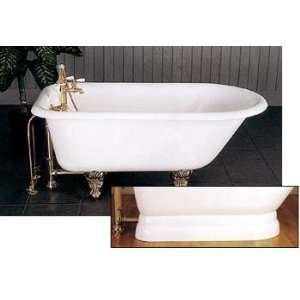  Traditional 5 Foot Pedestal Tub   Painted White  