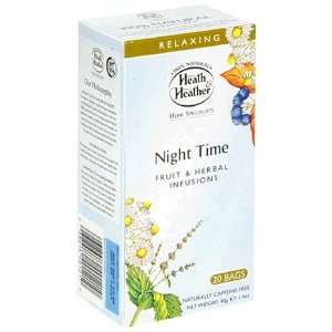 Health & Heather Tea Bags, Night Time, 20 Count  Grocery 
