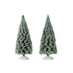  Lemax Village Collection Spruce Tree Set of 2 Small 4 Inch 