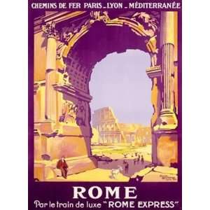  Roger Broders   French Railway Travel Rome Express Giclee 