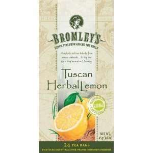 Bromleys Tea ~ Tuscan Herbal Lemon ~ 3 Box Case  Grocery 