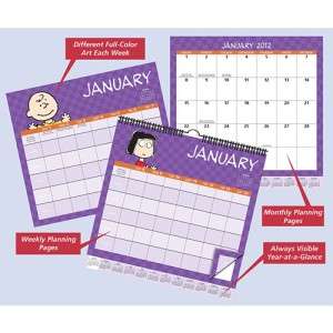 Snoopy & Friends Peanuts Weekly 2012 Wall Calendar With Lucy, Charlie 
