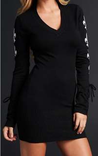 Sinful LENOX Womens Long Sleeve V Neck Sweater Dress   05SW400 
