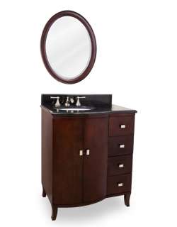 30 Mahogany Modern Bathroom Vanity with Top & Bowl  