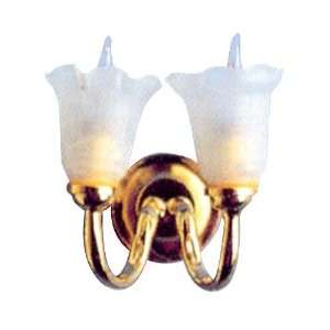  Dollhouse Miniature Double Tulip Wall Sconce Toys & Games