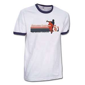 Syracuse Orangemen NCAA 1983 Short Sleeve Ringer T Shirt 
