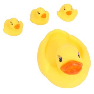 Swimming Rubber Duck Yellow Toy 1 Mother 3 Kids Baby Bath Hot Sell 