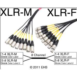  Mogami 2932 8 channel XLRM to XLRF snake Electronics