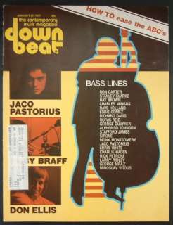 DOWN BEAT MAGAZINE 1977 JACO PASTORIUS Ruby Braff DON ELLIS  
