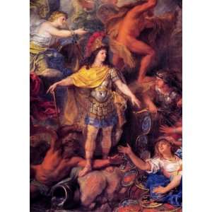  Hand Made Oil Reproduction   Charles Le Brun   32 x 44 