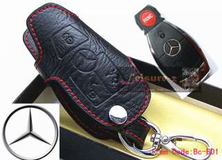 Mercedes Benz Smart Key Case Leather Holder Cover Fob Remote Benz C E 