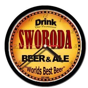  SWOBODA beer and ale cerveza wall clock 