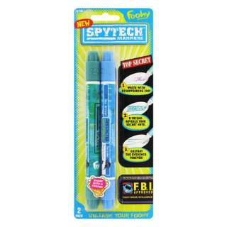 Foohy Spytech Disappearing Ink Markers Blue & Green 071641701083 