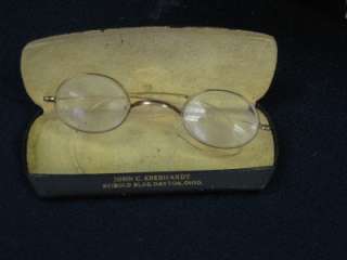 Antique Brass Wire Framed Eye Glasses ca.1904  
