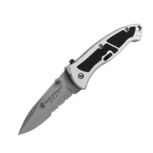  SW SWATS Sm Drop Point 40 Percent Serrated Assisted T6061 