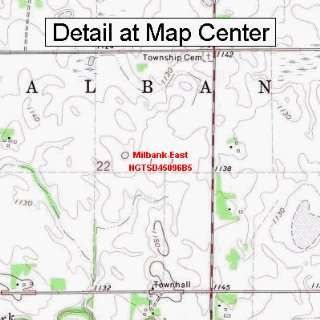 USGS Topographic Quadrangle Map   Milbank East, South Dakota (Folded 