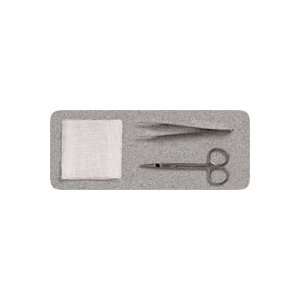  Suture Removal Tray W/Metal Forceps Scissors,Guaze Health 