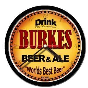  BURKES beer and ale cerveza wall clock 