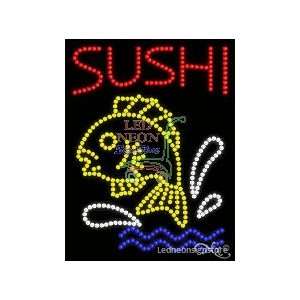  Sushi LED Sign 26 inch tall x 20 inch wide x 3.5 inch deep 