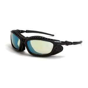 Crossfire Eclipse Foam Lined Safety Glasses Yellow Flash Mirror Lens 