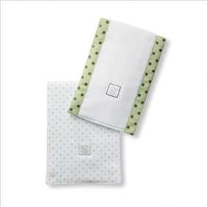  Swaddle Designs Baby Burpies   Lime with Brown Dots and 