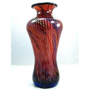  Murano Design Mouth Blown Flowing Lava Design Vase X 602 