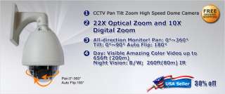 CCTV Security SONY Super HAD 22x Zoom PTZ Speed Dome Camera SKU# CM 