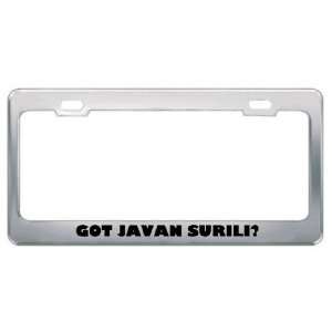 Got Javan Surili? Animals Pets Metal License Plate Frame Holder Border 