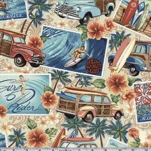  45 Wide Surf City Surfing Capri Fabric By The Yard Arts 