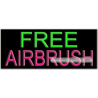 Free Airbrush Neon Sign (13H x 32L x Grocery & Gourmet Food