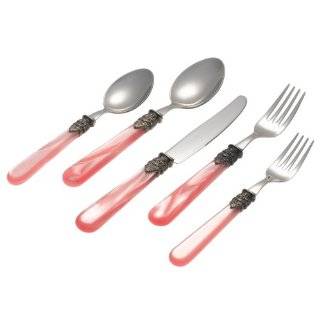Rosanna Pearlized Pink Napoleon 5 Piece Place Setting, Service for 1