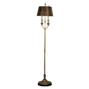  Mario Lamps 03F990 2 Light Floor Lamp, Antique Brass