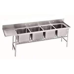   24 80 36 Super Saver Four Compartment Pot Sink with One Drainboard