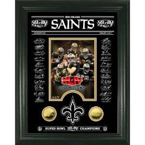  New Orleans Saints Super Bowl XLIV Champs Signature Etched 