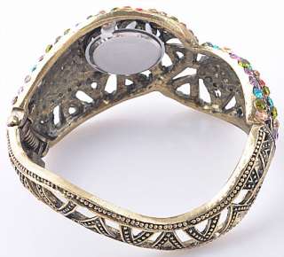Wholesale 6Pcs rhinestone Crystal Cuff Watch bracelets Bangles Brt036 