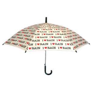   Large Umbrella w/Automatic Open   I Love Rain 38