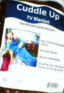 NEW Cuddle Up TV Blanket with Sleeves like the Snuggie  