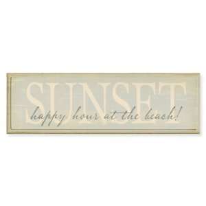  Wall Sign Sunset Happy Hour At The Beach 16 x 5 Kitchen 