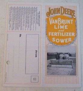 John Deere 1928 Van Brunt Sower Sales Brochure  