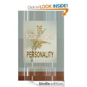   Foundations of Personality Abraham Myerson  Kindle Store