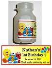 BABY SESAME STREET BIRTHDAY PARTY FAVORS BUBBLE LABELS items in 