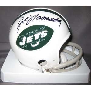 Joe Namath New York Jets NFL Hand Signed Mini Football Helmet  