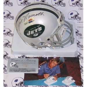  Signed Joe Namath Mini Helmet     Riddell   Super Bowl 