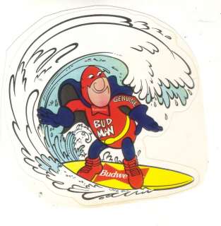 Budweiser Bud Man Budman Surfer Sticker  
