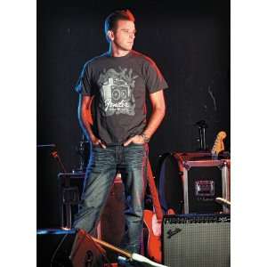  Fender® Instruments T Shirt, Charcoal, L Musical 