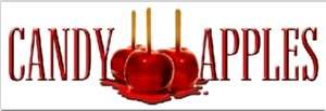 Concession Decal CANDY APPLES   12 W X 4 H  